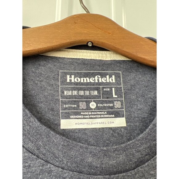 Homefield Kansas Jayhawks Short Sleeve T Shirt Men L Gray Cotton Polyester Basic - Picture 4 of 7